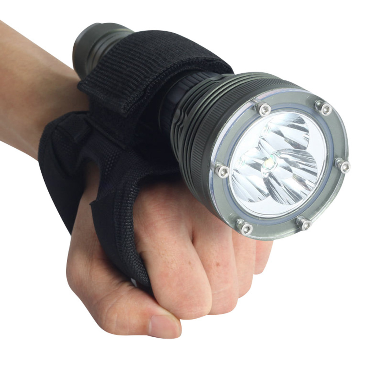 Underwater Flashlight - Soporte ajustable para linterna, correa para