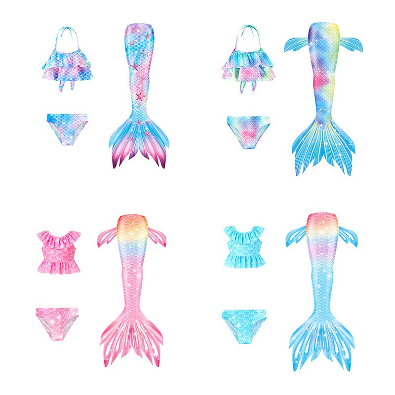 Aquatic Sports Wear - Disfraz de Sirena para Niñas, Traje