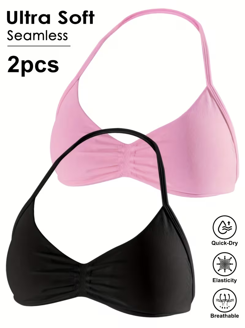 Aquatic Sports Bra - 2 piezas Top corto sexy sin