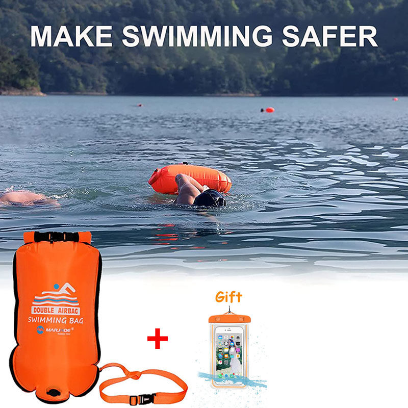 Swim Buoy Open Water - Bolsa inflable impermeable para natación, bolsa