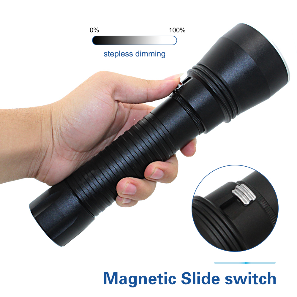 Asafee-linterna de buceo XHP70 - Underwater Flashlight reseña y precio