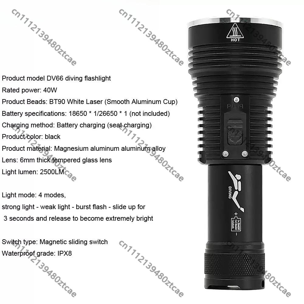 Linterna de Buceo Láser Blanca - Underwater Flashlight reseña y precio