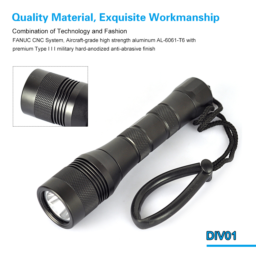 Asafee-luz de buceo profesiona - Underwater Flashlight reseña y precio
