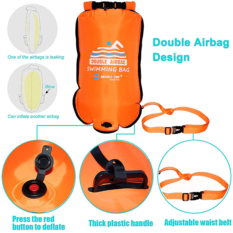 Bolsa inflable impermeable par - Swim Buoy Open Water reseña y precio